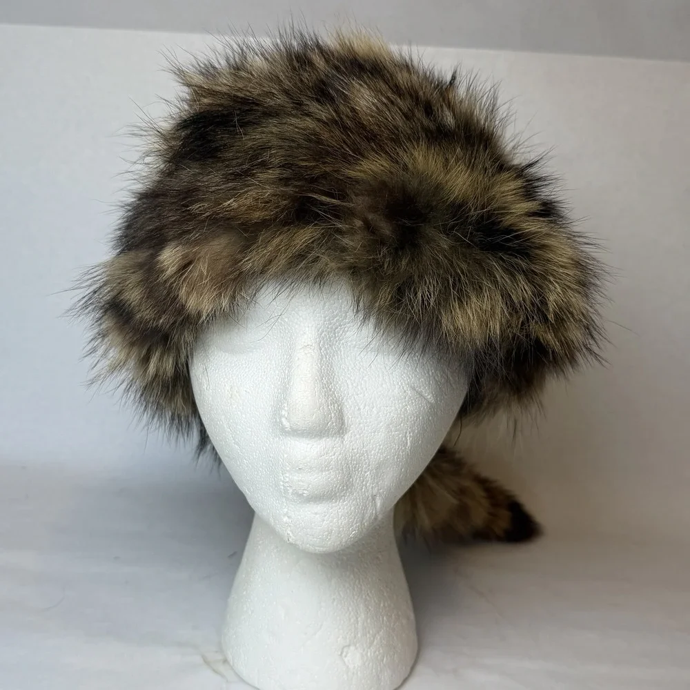 Natural Racoon Sides Fur Hat North King J.J Seifter & Sons Inc Union Made XL VGT